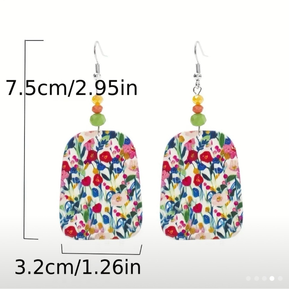 Colorful dangle earrings‎ - Picture 3 of 4